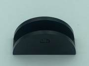 Round 50mm x 20mm Glass Shelf Bracket to Suit 10mm Glass - Brushed Gun Black